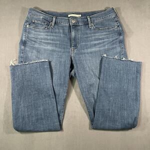 Levi's Jeans Womens 16W Blue Classic Straight Stretch Mid Rise Jeans